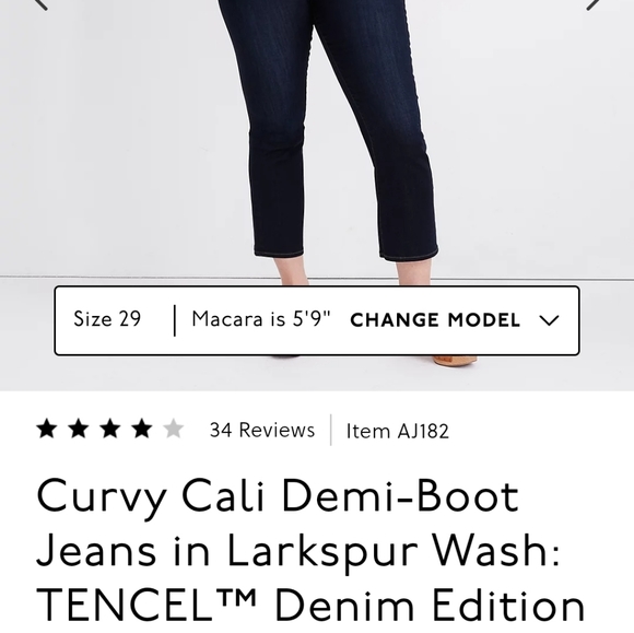 Kick Flare Madewell Curvy Cali Crop Demi-Boot Flare Stretch Jeans 26 Dark Wash - Picture 7 of 12